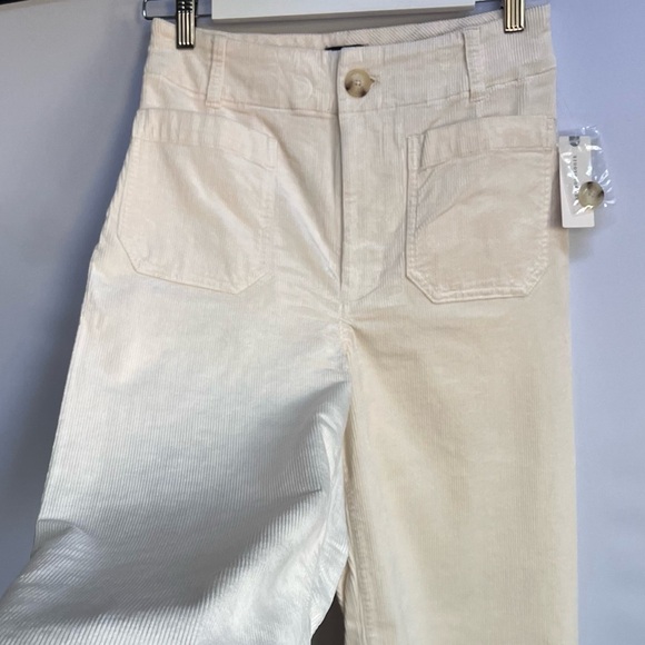 NWT Anthropologie Maeve The Colette Cropped Wide-Leg Corduroy Pants - Picture 6 of 16